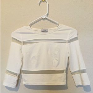 Meshed crop top