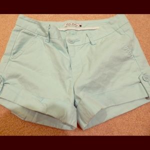 Aqua blue shorts
