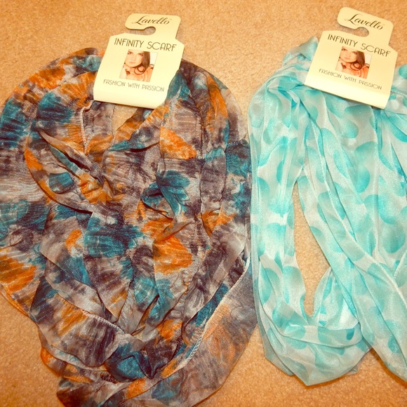 two brand new stylish scarves