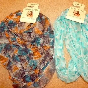 two brand new stylish scarves