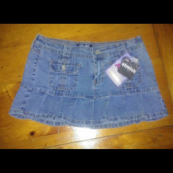 Blue jean mini skirt with free 2.00 coupon Simple