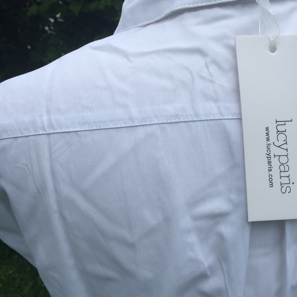 MDW SALE!! White Belted Shirt Dress - Picture 4 of 4