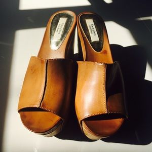 Vera Wang Leather Mules