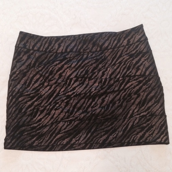 Express Mini Skirt -Metallic Zebra
