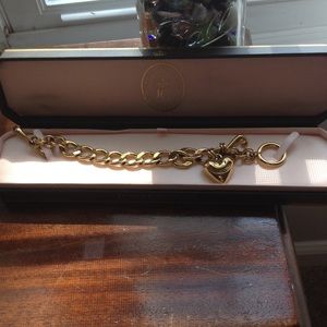 Juicy Couture Gold Heart & J Charm Bracelet