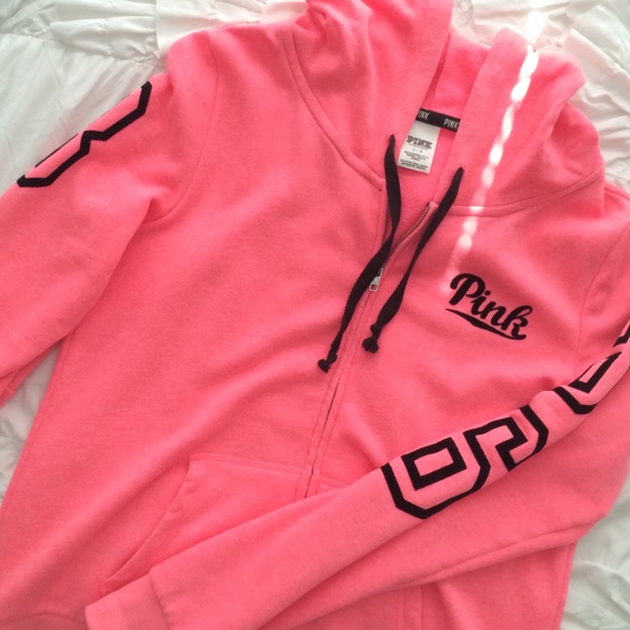PINK Victoria's Secret Sweaters - Pink Zip Hoodie