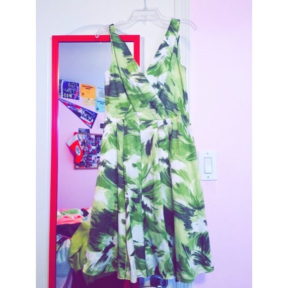 Green dress with green cover up