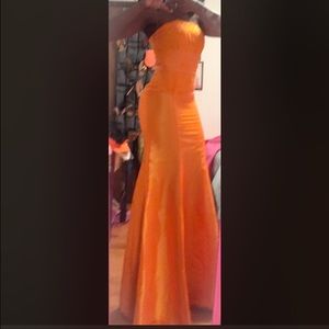 Orange mermaid dress