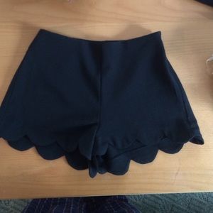 High waisted black shorts