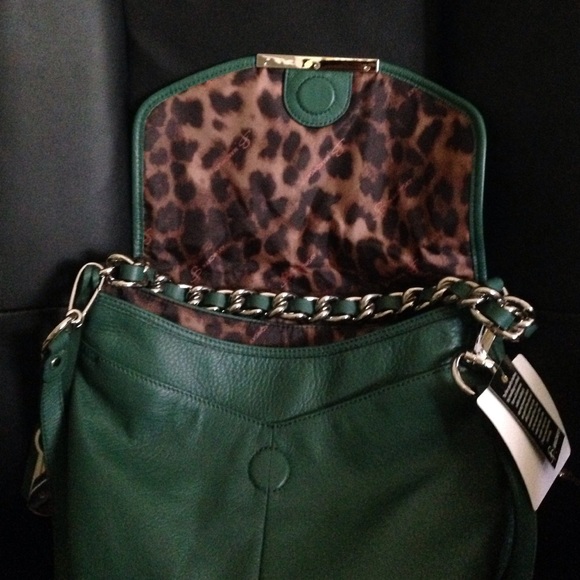 b. makowsky Bags B Makowsky Hunter Green Leather Handbag Poshmark
