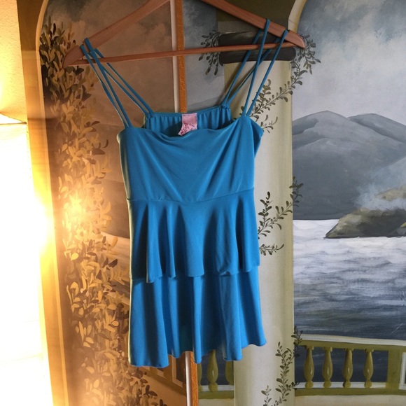 Dressy tank top, stretchy, with spaghetti straps