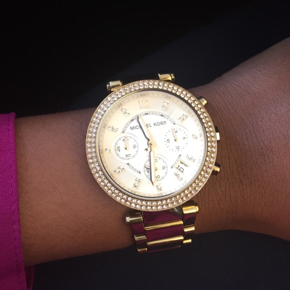 Gold Chronograph watch