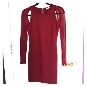 💥CLOSET CLEAR OUT💥 Fitted burgundy Tobi dress