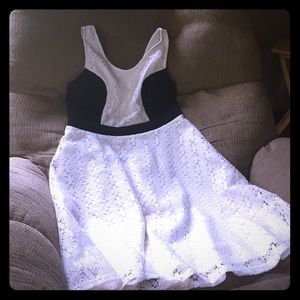 White and black dress from Target. Worn once