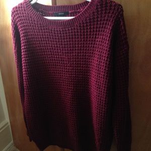 burgundy sweater