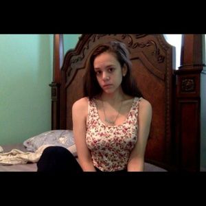 This is a floral crop top.