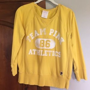 VS PINK Yellow Sweatshirt