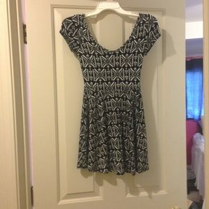 Black and white skater dress