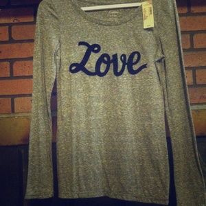 Love. Grey long sleeve