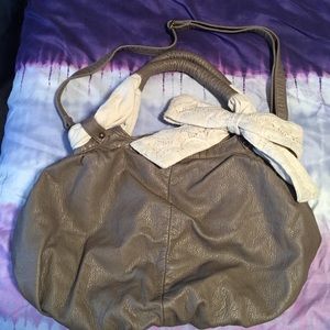 Brown and tan American eagle handbag
