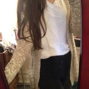 beige cardigan