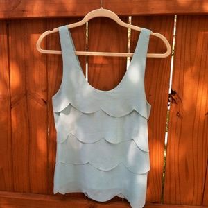 Scallop layered blouse