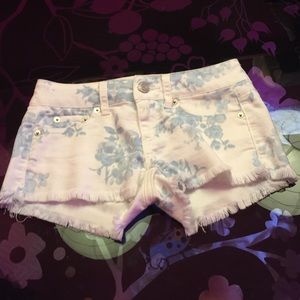 Blue Floral Shorts