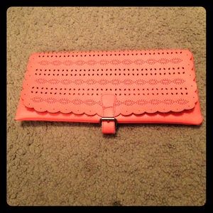 bright orange handbag
