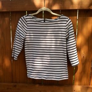 LOFT SP 3/4 sleeve striped blouse