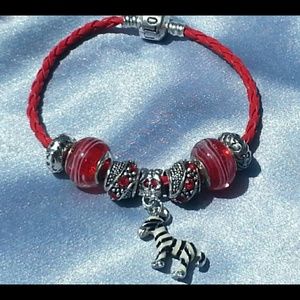 European Style Red Leather with Zebra