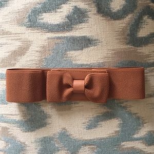Vegan Leather Bow Belt $58