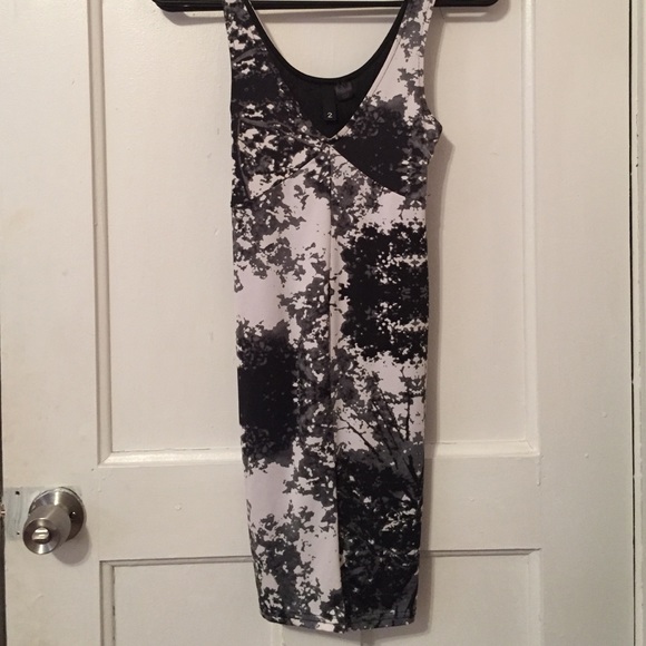 H and M black and white body con dress!
