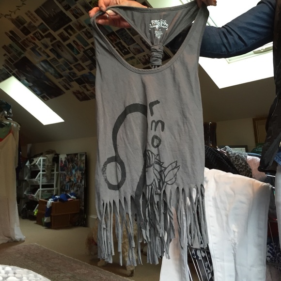 cute Leo rave top with fringe