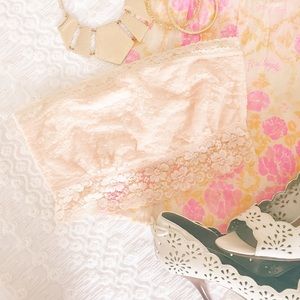 Free People Peach Lace Bandeau