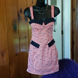 Marilyn Monroe Pinup Striped Dress