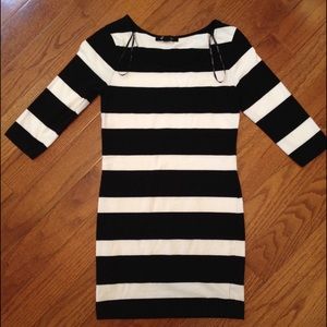 Black and white tshirt dress