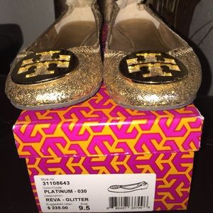 Tory Burch Reva-Glitter Platinum