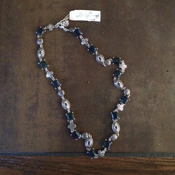 Lucky Brand blue jewel necklace