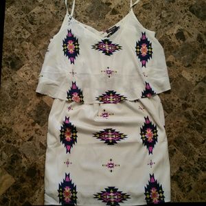 White tribal boutique dress NWOT