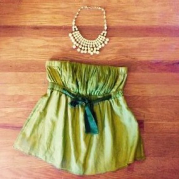 The Limited - Beautiful Green Strapless Baby Doll