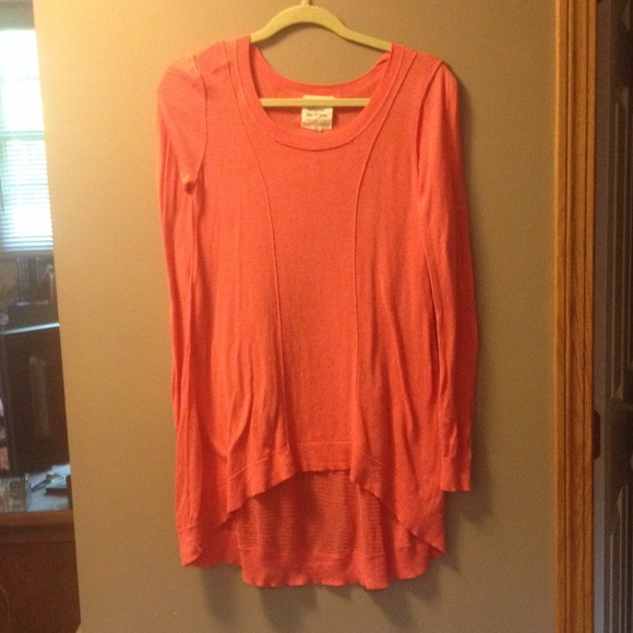 Orangish/pink long sleeve light sweeter