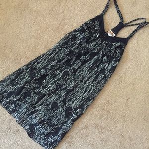 Dress with lace illusion