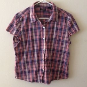 American Eagle Button-Down Flannel T-Shirt