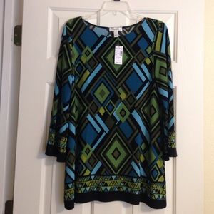 Dressbarn tunic top size large
