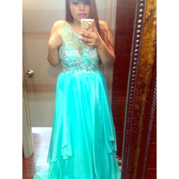 Turquoise prom dress