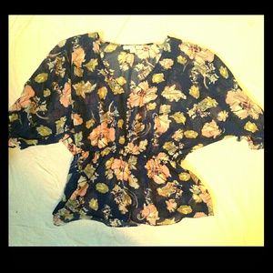 Forever 21 floral blouse , shear
