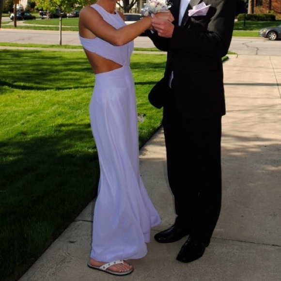 Beautiful Lilac Cut Out Formal Dress - Picture 3 of 4