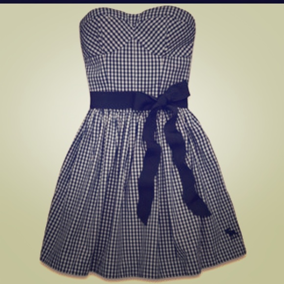 Abercrombie and Fitch Checkered Strapless Dress
