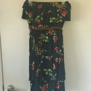 Strapless summer dress