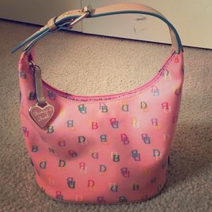 D&B Dooney and Bourke Bubblegum Bucket Bag